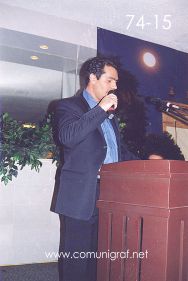 Foto 74-15 - José Luis Díaz del Castillo de Merca Papel en el Encuentro Nacional de Negocios Gráficos (Pymes) realizado del 22 al 24 de Septiembre 2005 en el Hotel La Nueva Estancia de la ciudad de León, Gto. México.