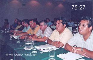 Foto 75-27 - Marco Polo Aguilar Segura (der) en el Encuentro Nacional de Negocios Gráficos (Pymes) realizado del 22 al 24 de Septiembre 2005 en el Hotel La Nueva Estancia de la ciudad de León, Gto. México