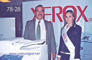 Foto 78-28 - Jesús Navarro Soto de Xerox (izq) en el Encuentro Nacional de Negocios Gráficos (Pymes) realizado del 22 al 24 de Septiembre 2005 en el Hotel La Nueva Estancia de la ciudad de León, Gto. México