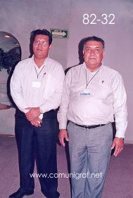 Foto 82-32 - Marco Polo Aguilar Segura y Gabriel Aguilar Herrera en el Encuentro Nacional de Negocios Gráficos (Pymes) realizado del 22 al 24 de Septiembre 2005 en el Hotel La Nueva Estancia de la ciudad de León, Gto. México.
