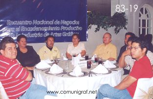 Foto 83-19 - Colaboradores y amigos de Imprenta Rayo en el festejo del día del Impresor de Canagraf Guanajuato, realizada el 24 de Septiembre 2005 en el Hotel La Nueva Estancia de la Ciudad de León, Guanajuato México.