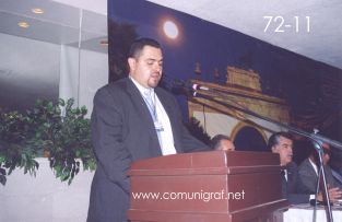 Foto 72-11 - Juan Elías Cordero de Canagraf Guanajuato en la ceremonia de inauguración del Encuentro Nacional de Negocios Gráficos (Pymes) realizado del 22 al 24 de Septiembre 2005 en el Hotel La Nueva Estancia de la ciudad de León, Gto. México