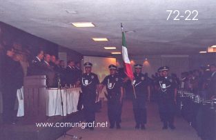 Foto 72-22 - Escolta en los honores a la Bandera Nacional Mexicana en la ceremonia de inauguración del Encuentro Nacional de Negocios Gráficos (Pymes) realizado del 22 al 24 de Septiembre 2005 en el Hotel La Nueva Estancia de la ciudad de León, Gto. México