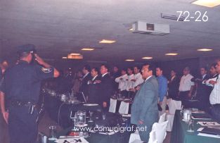 Foto 72-26 - Ceremonia de honores a la Bandera Nacional Mexicana en la inauguración del Encuentro Nacional de Negocios Gráficos (Pymes) realizado del 22 al 24 de Septiembre 2005 en el Hotel La Nueva Estancia de la ciudad de León, Gto. México