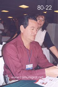 Foto 80-22 - José Javier Rosas Rivera de Imprenta Libertad de Tepic Nayarit en el Encuentro Nacional de Negocios Gráficos (Pymes) realizado del 22 al 24 de Septiembre 2005 en el Hotel La Nueva Estancia de la ciudad de León, Gto. México.